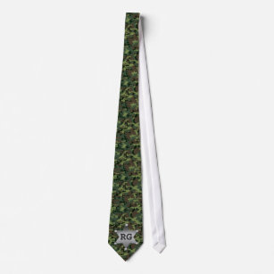 Green Camouflage Muster Sheriff Abzeichen Monogram Krawatte