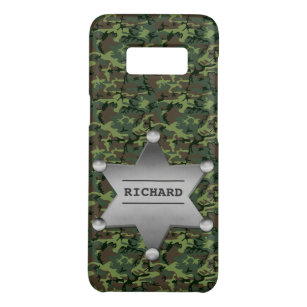 Green Camouflage Muster Sheriff Name Abzeichen Case-Mate Samsung Galaxy S8 Hülle