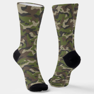 Green Camouflage Muster Socken