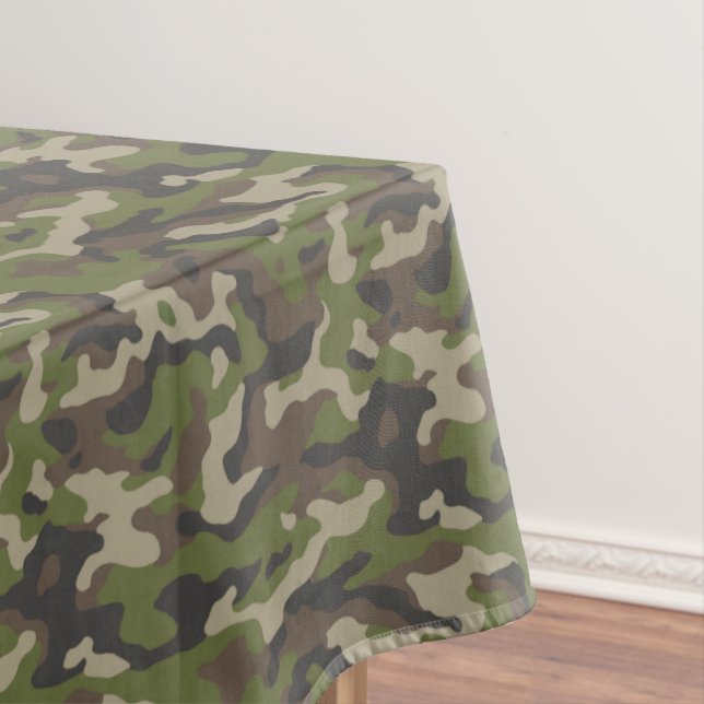 Green Camouflage Muster Tischdecke (Beispiel)