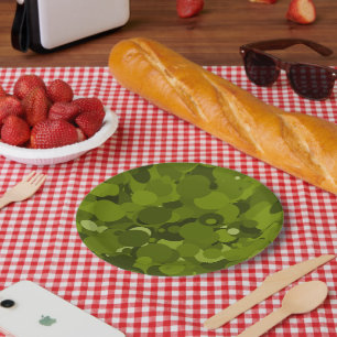 Green Camouflage Pappteller