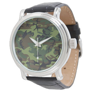 Green Camouflage Pattern, militärisches Muster, Ar Armbanduhr
