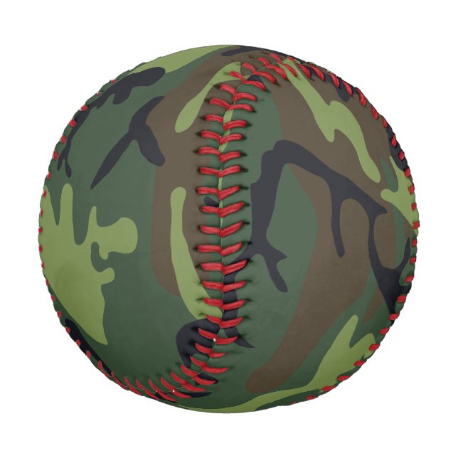 Green Camouflage Pattern, militärisches Muster, Ar Baseball (Schrägansicht)