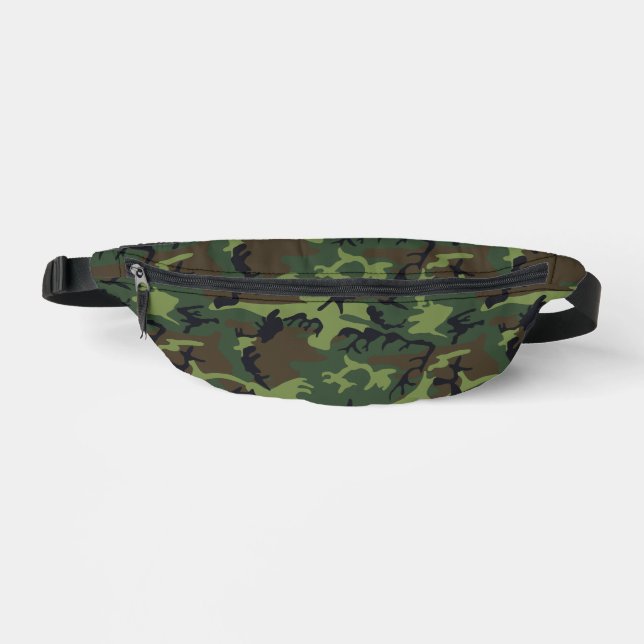 Green Camouflage Pattern, militärisches Muster, Ar Bauchtasche (Vorderseite)