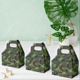 Green Camouflage Pattern, militärisches Muster, Ar Geschenkschachtel