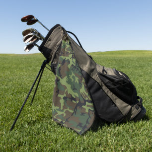 Green Camouflage Pattern, militärisches Muster, Ar Golfhandtuch