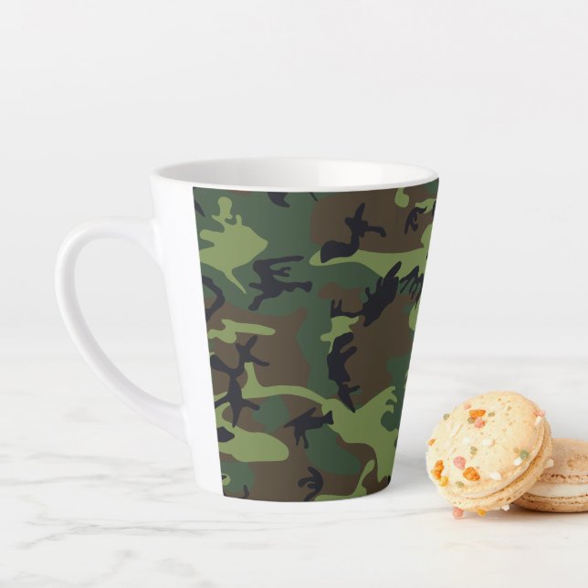 Green Camouflage Pattern, militärisches Muster, Ar Milchtasse (Beispiel)