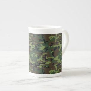 Green Camouflage Pattern, militärisches Muster, Ar Prozellantasse