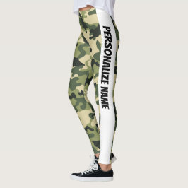 Green Camouflage PERSONALIZE Leggings