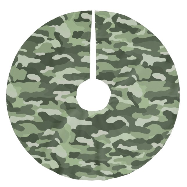 Green Camouflage Polyester Weihnachtsbaumdecke (Vorderseite)