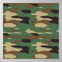 Green Camouflage Poster