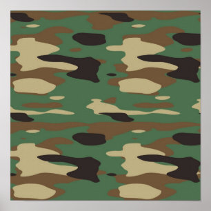 Green Camouflage Poster
