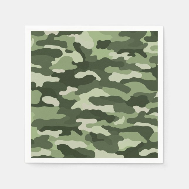 Green Camouflage Serviette (Vorderseite)