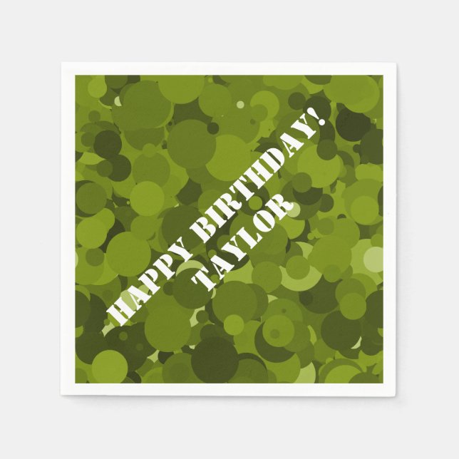 Green Camouflage Serviette (Vorderseite)