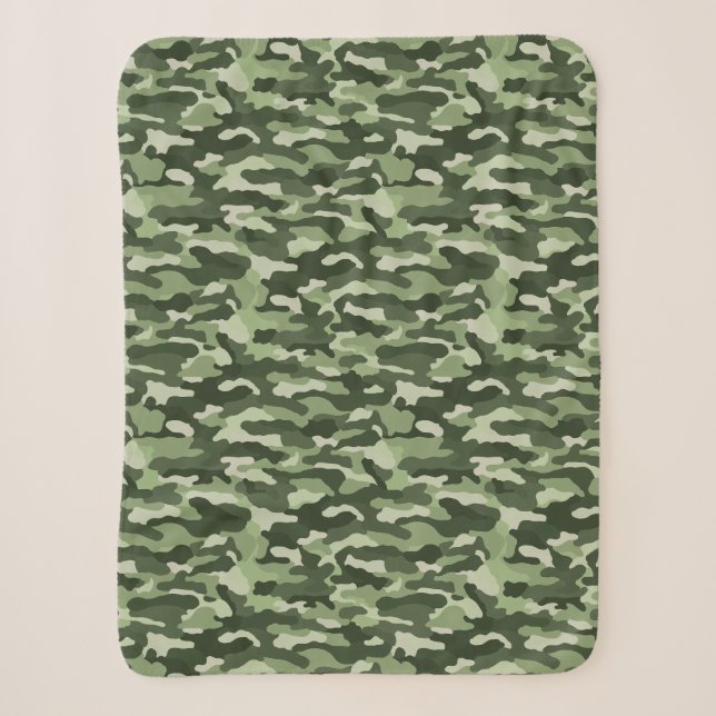 Green Camouflage Sherpadecke (Vorderseite)