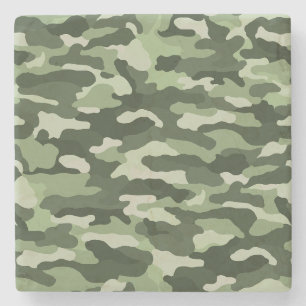 Green Camouflage Steinuntersetzer