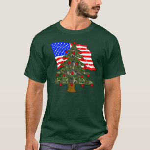 Green Camouflage Weihnachtsbaum mit amerikanischer T-Shirt