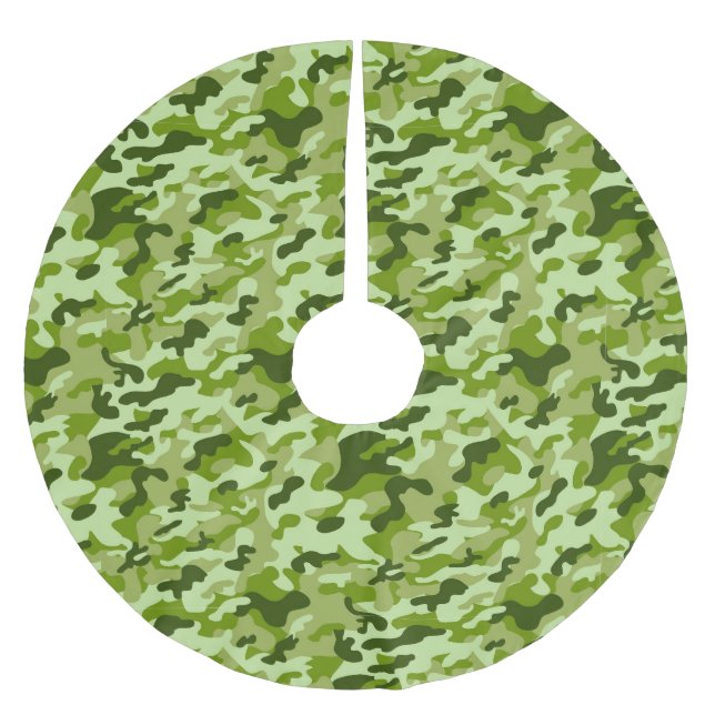 Green Camouflage - Weihnachtsbaumrock Polyester Weihnachtsbaumdecke (Vorderseite)