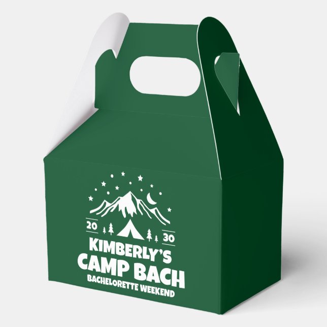 Green Camp Bach Party Geschenkschachtel (Vorderseite)