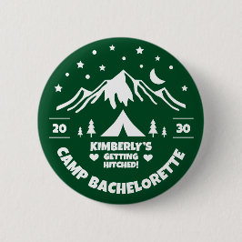 Green Camp Bachelorette Bridal Button