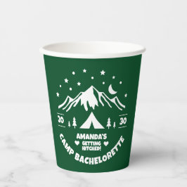 Green Camping Junggeselinnen-Abschied Pappbecher