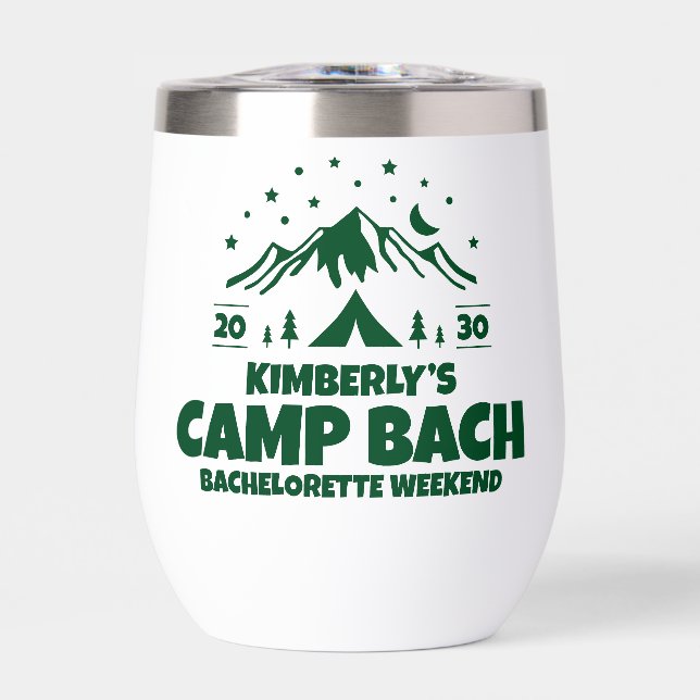Green Camping Nature Bachelorette (Vorderseite)