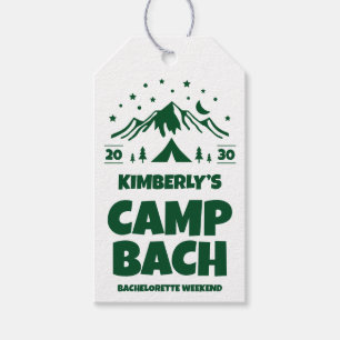 Green Camping Outdoor Bachelorette Geschenkanhänger