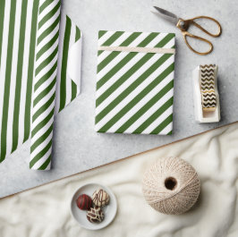 Green Candy Cane Stripes Frohe Weihnachten Geschenkpapier