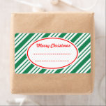 Green Candy Striped Christmas Labels<br><div class="desc">Klassische,  grüne Pfefferminzstreifen schmücken dieses fröhliche Weihnachtslabel. Verwenden Sie diese festlichen,  gestreiften Tafeln wie Küchenbeläge,  Kochplatten,  Koch-Etiketten,  Lebensmitteletiketten,  Etiketten von Backwaren,  für Weihnachtskekse,  Weihnachtscreme,  ein Kekswap,  getrocknete Lebensmittel,  Gelees,  Konfitüren,  Konservenfabrik,  Backwaren,  Business,  Geschenketiketten,  etc... Die Designs stammen aus der Originalkunst.</div>
