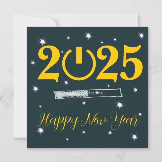 Green Card Happy new Year Mitteilungskarte (Vorderseite)