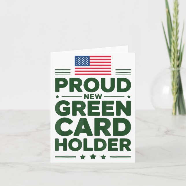 Green Card Recient American Pride Patriotic  Karte (Vorderseite)