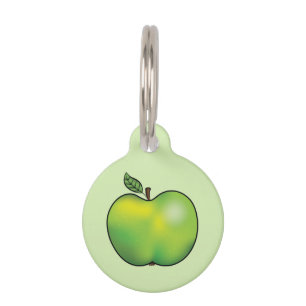 Green Cartoon Apple Illustration & Pet's Info Haustiermarke