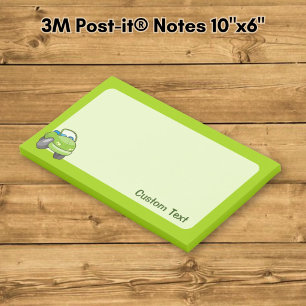 Green Cartoon Car Post-it Klebezettel