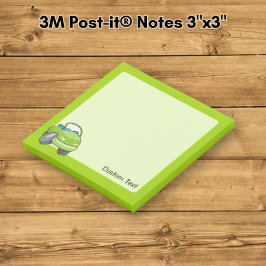 Green Cartoon Car Post-it Klebezettel