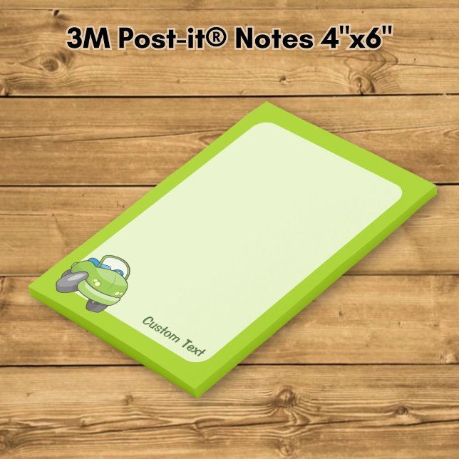 Green Cartoon Car Post-it Klebezettel (Von Creator hochgeladen)