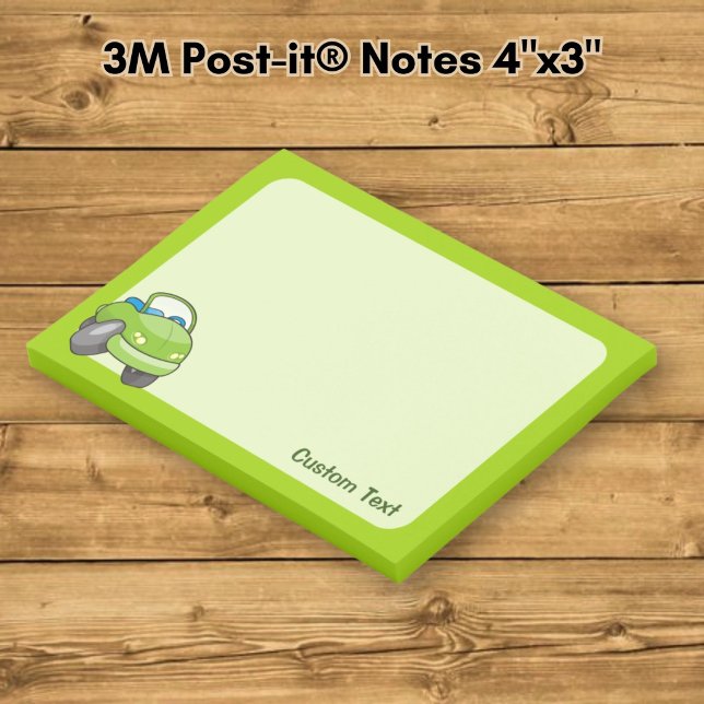 Green Cartoon Car Post-it Klebezettel (Von Creator hochgeladen)