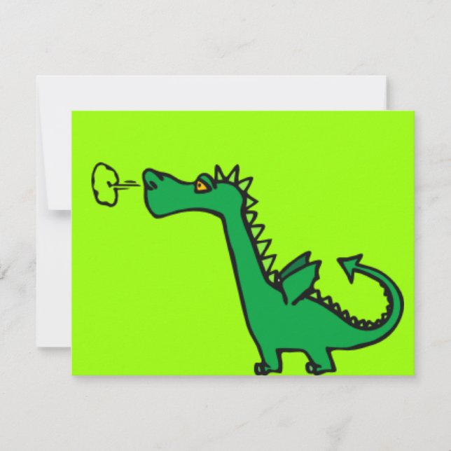Green Cartoon Dragon (Vorderseite)