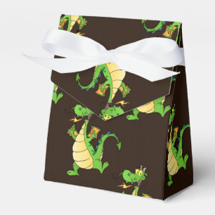 Green Cartoon Dragon Pattern Geschenkschachtel