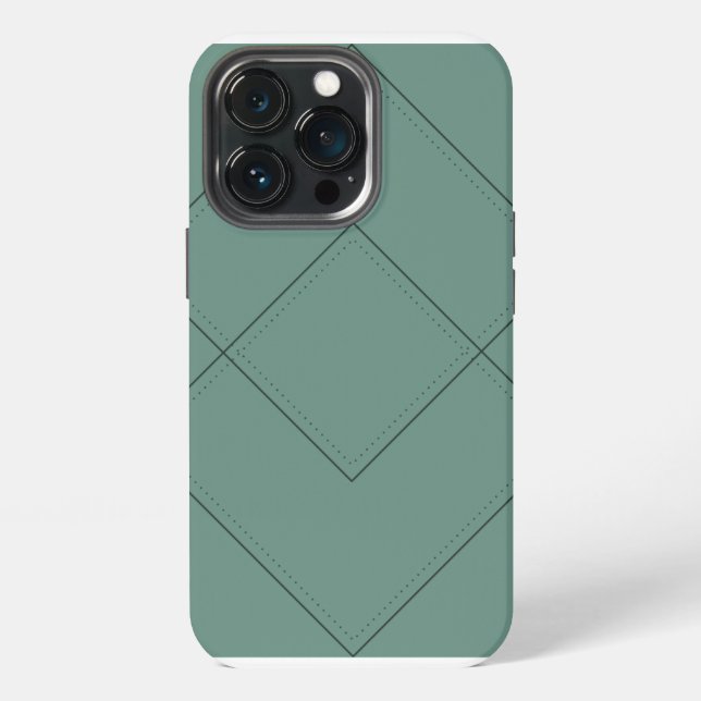 Green Case mit geometrischem Design iPhone Hülle (Hinten)