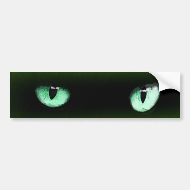 Green Cat Eyes Autoaufkleber (Vorne)