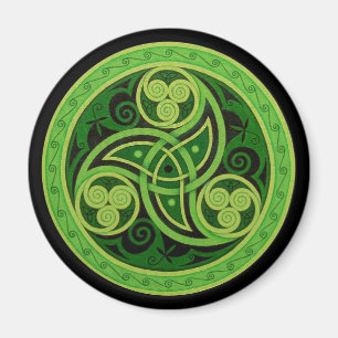 Green Celtic Design Magnet