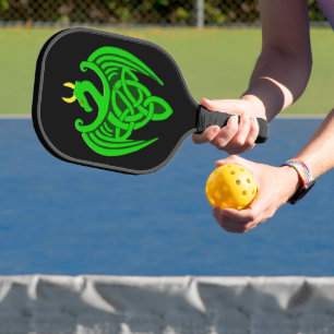 Green Celtic Dragon Pickleball Schläger