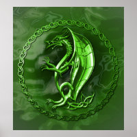 Green Celtic Dragon