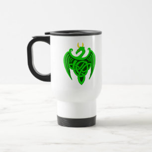 Green Celtic Dragon Travel Mug Reisebecher