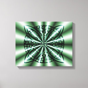 Green Celtic Knot Art Leinwanddruck
