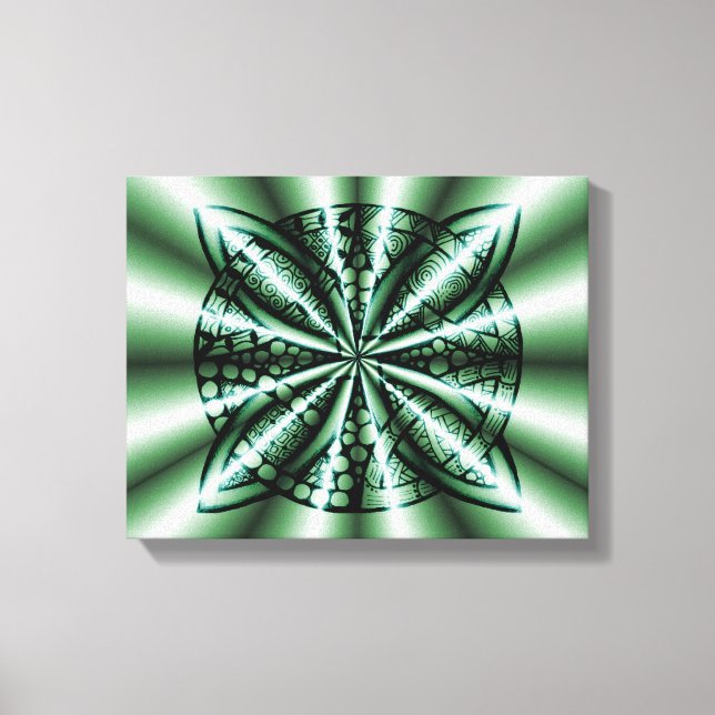Green Celtic Knot Art Leinwanddruck (Vorderseite)