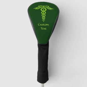 Green Celtic Knot Caduceus Golf Headcover
