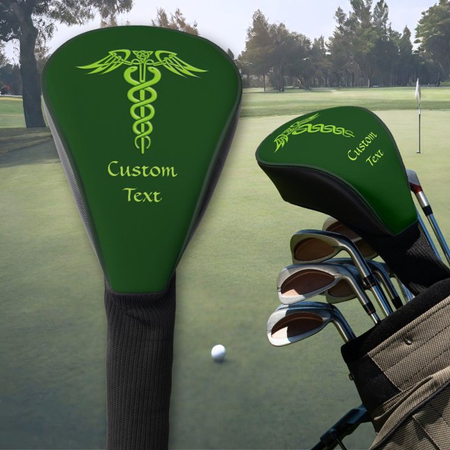 Green Celtic Knot Caduceus Golf Headcover (Von Creator hochgeladen)