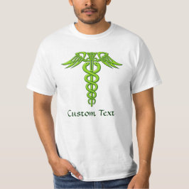Green Celtic Knot Caduceus T-Shirt