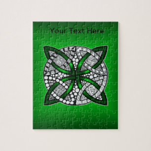 Green Celtic Knot Original Art Puzzle